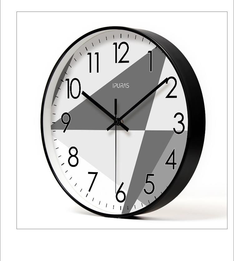 Yipula 6377 Ścienny zegar kwarcowy do salonu, prosty, skandynawski, modny, cichy, sekundowy_voghion.com