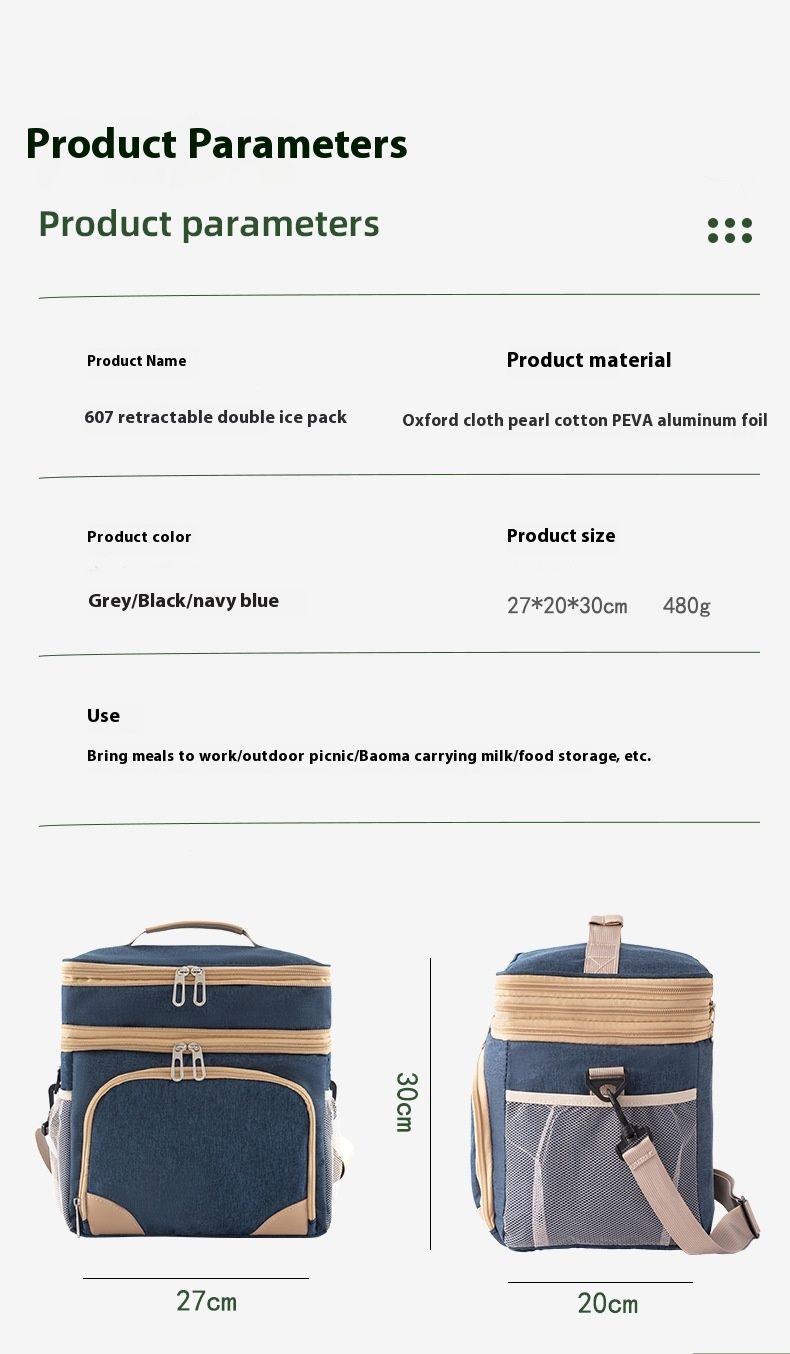 Neu Oxford tuch wasserdicht große kapazität doppel-schicht isolierung Outdoor picknick Handheld eis Mittagessen_voghion.com