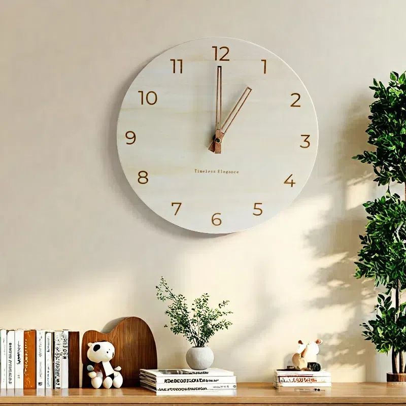 Wanduhren aus Holz, leise, für Wohnzimmer, zum Aufhängen, schlagfrei, Quarzuhr, für Zuhause_voghion.com