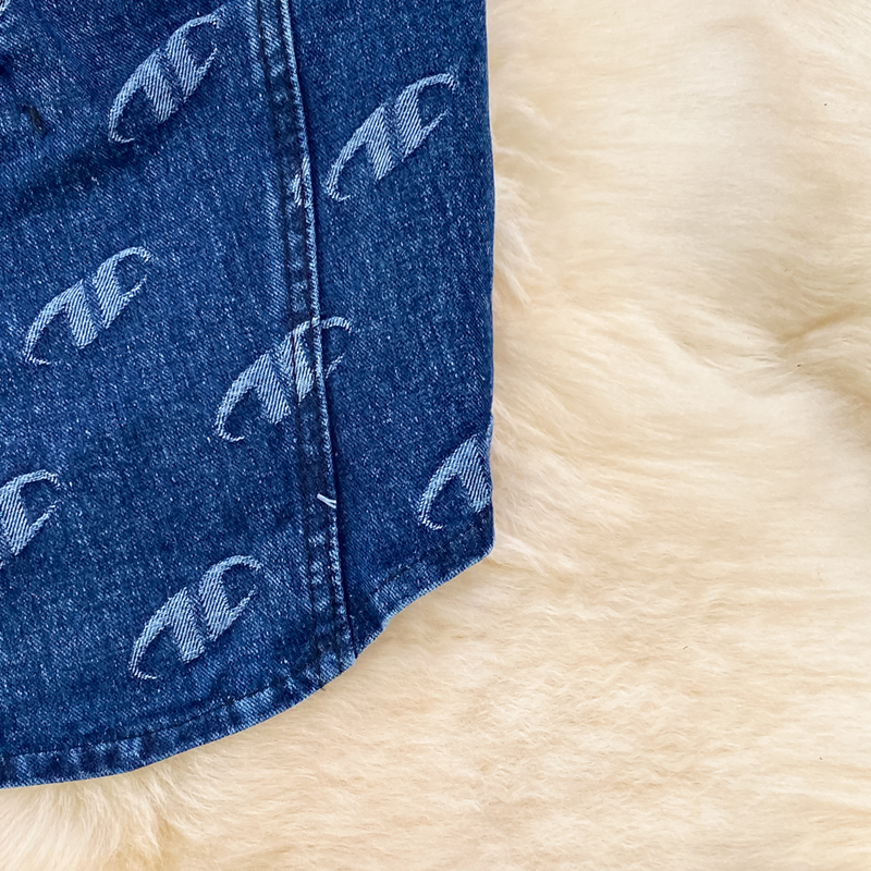 Roupas femininas Moda feminina Colete jeans sem alças Conjunto de duas peças de calças casuais de cintura alta e emagrecimento de perna reta_voghion.com