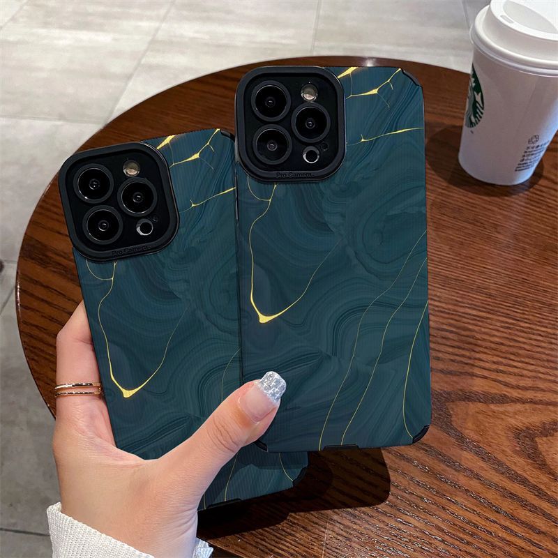 Blue Marble Pattern 12 15 Phone Case 14 For Women IPhone 13/11 Compatible 8 Plus Trendy Pro Max_voghion.com