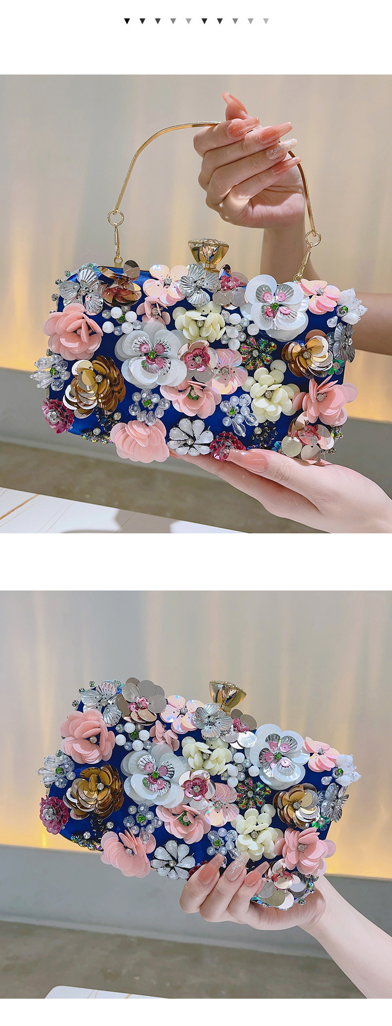 Mini Bag New Style Clutch Bag Female Name Warm Temperament Dinner Bag Evening Bag Banquet Bag Flower Bag Dress Bridesmaid Bag_voghion.com