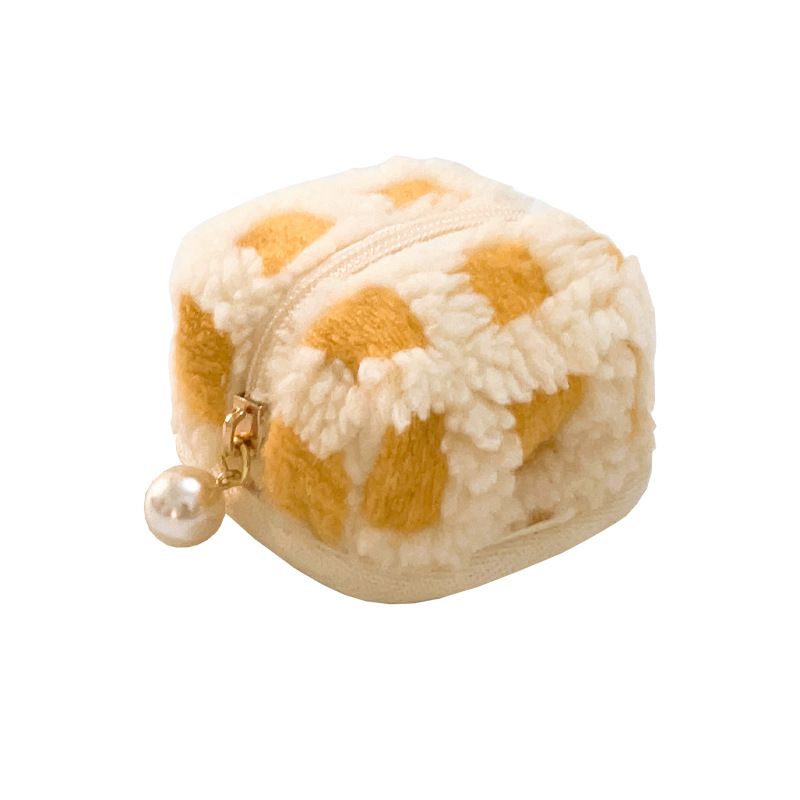 Waffle Velvet Cute Tent 3D Case Protective Cover Shell Bluetooth Earphone Coin Purse Small Storage Bag_voghion.com