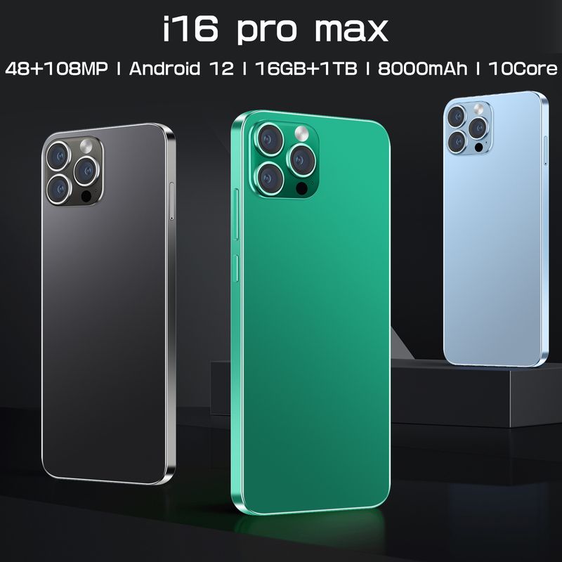 Mobile I16 Promax 16+1T, smartphone originale con schermo grande ad alta definizione_voghion.com