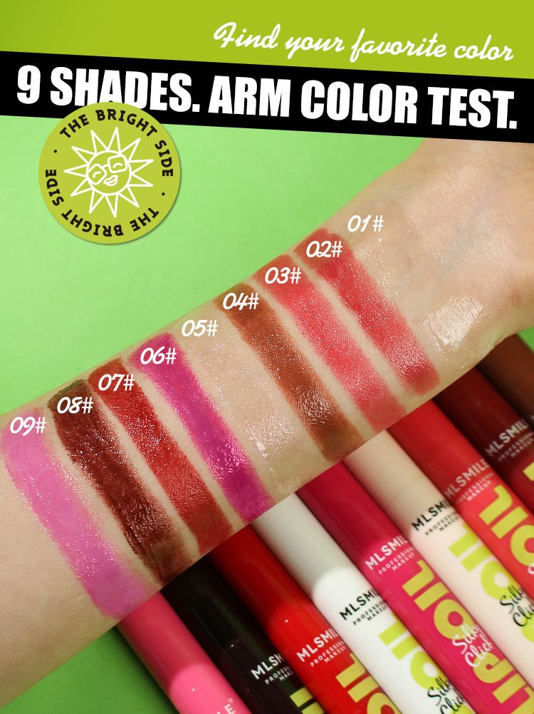 MLSMILE 9 - Color Push - Button Lipstick - Hydrating, Glossy, Mirror Shine, Dewy Plump | Solid Lip Balm + Lip Gloss Hybrid For Moisturized Lips_voghion.com