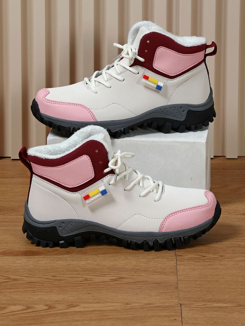 Herbst winter paar anti-rutsch verschleiß-beständig sport schuhe mit dicken baumwolle schuhe, kurze samt bequem für beide_voghion.com