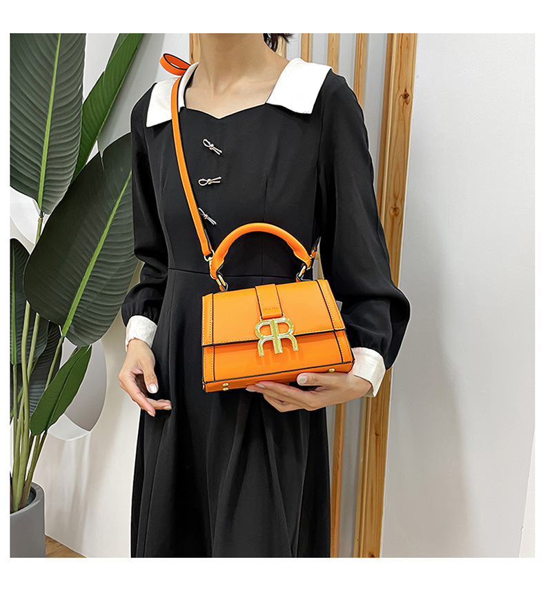 2023 new bag women's bag fashion all-match shoulder bag solid color splicing handbag niche foreign trade Messenger bag trend_voghion.com