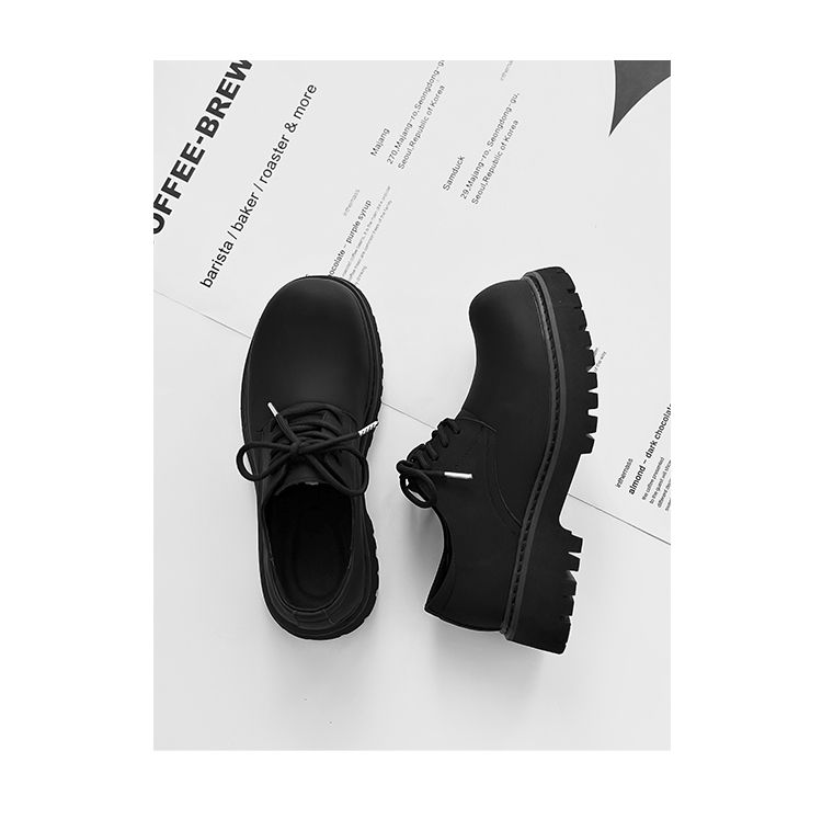 Scarpe Derby retrò casual eleganti con suola spessa_voghion.com