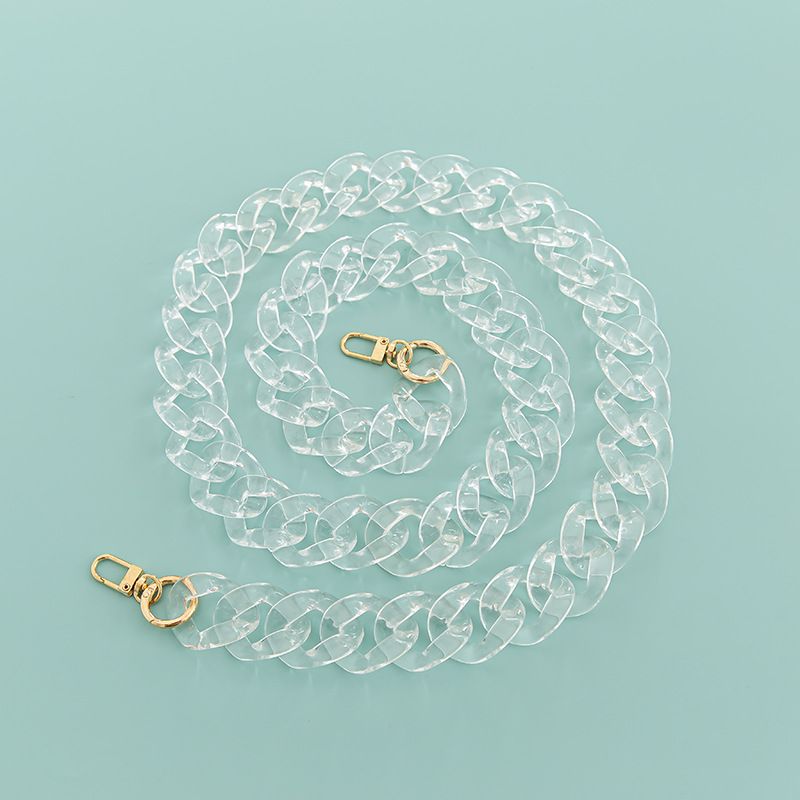Großer, 4 cm x 3,3 cm, trendiger, rutschfester DIY-Kettenriemen aus exquisitem Harzacryl, breiter Schultergurt für Taschen_voghion.com