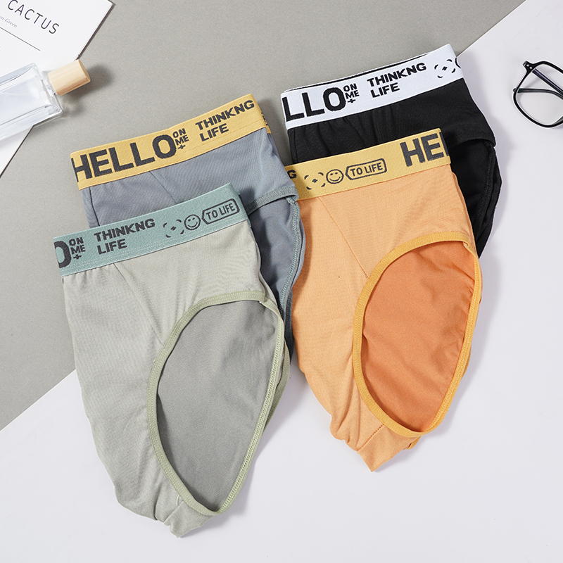 MERCURY 3 stk/parti Herre åndbare brevtrusser Undertøj Sexede shorts Elastiske underbukser Calzoncillos Para Hombres Large Størrelse_voghion.com