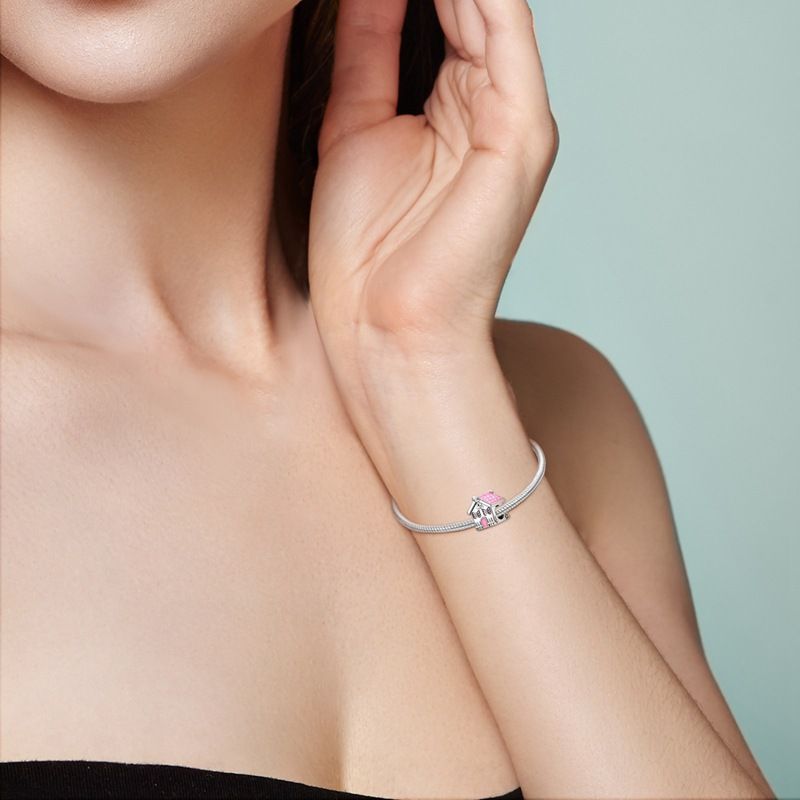 Gioielli da donna originali in argento sterling 925 con perline, charm Life, tazza da caffè, champagne, bicicletta, profumo, accessori fai da te, bracciale_voghion.com