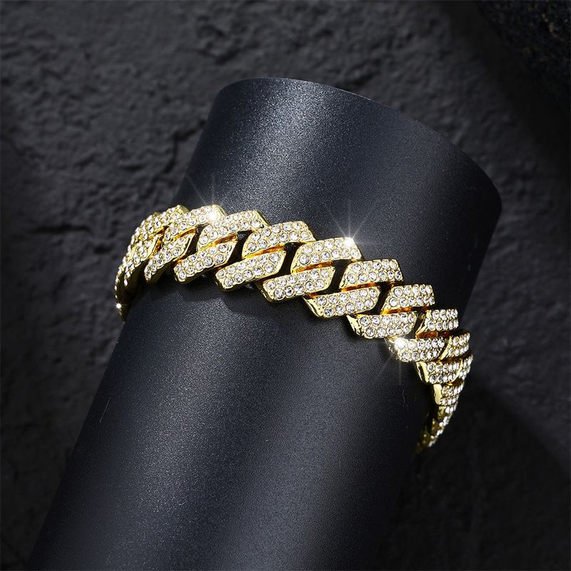 Gioielli hip-hop alla moda, catena cubana, accessori con diamanti, bracciale versatile_voghion.com