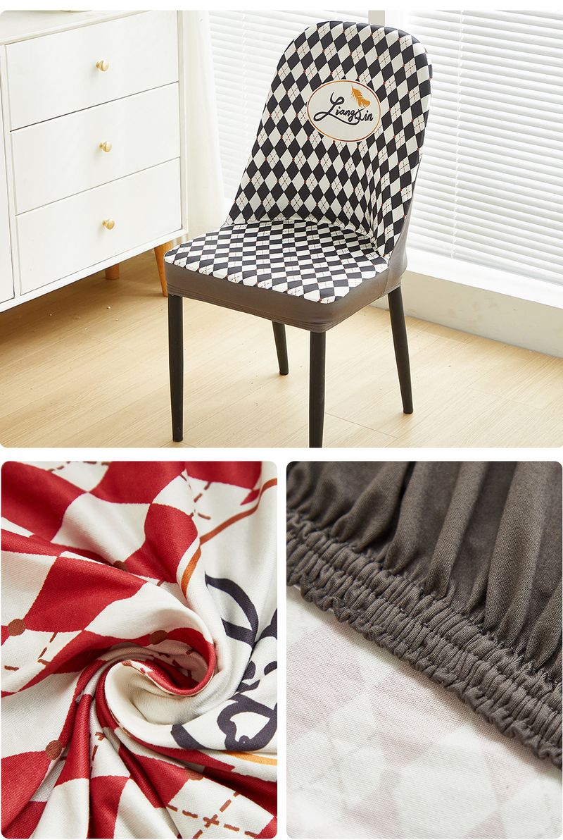 Coprisedie elasticizzati moderni – Coprisedie universali in poliestere per sedie da pranzo (antiscivolo, antipolvere, decorativi, vari colori e fantasie)_voghion.com