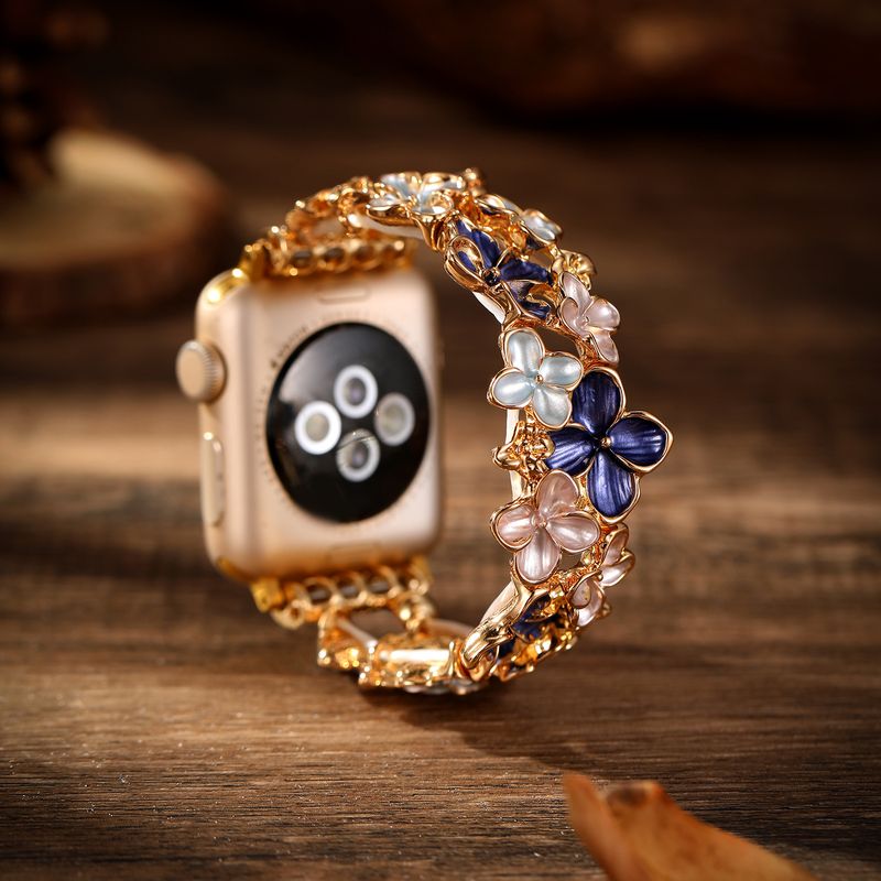 Iwatch Strap Se Colorful Flower Elastic Strap For Iwatch Watch Strap Se Women's Fashion Bracelet_voghion.com
