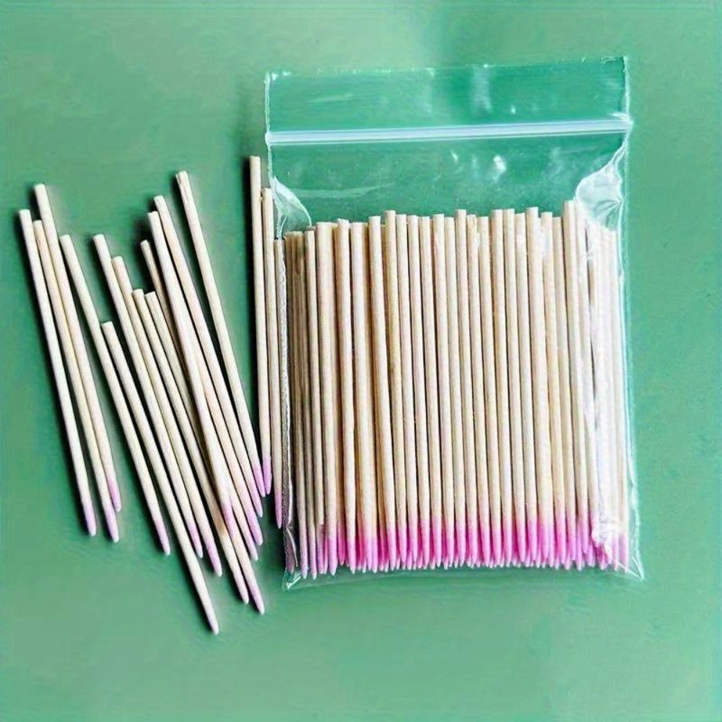 100/300/500/1000 Stück 50/100er-Set Wattestäbchen für präzises Make-up, Augenbrauen- und Wimpernkunst – Einweg, Beauty Essentials_voghion.com