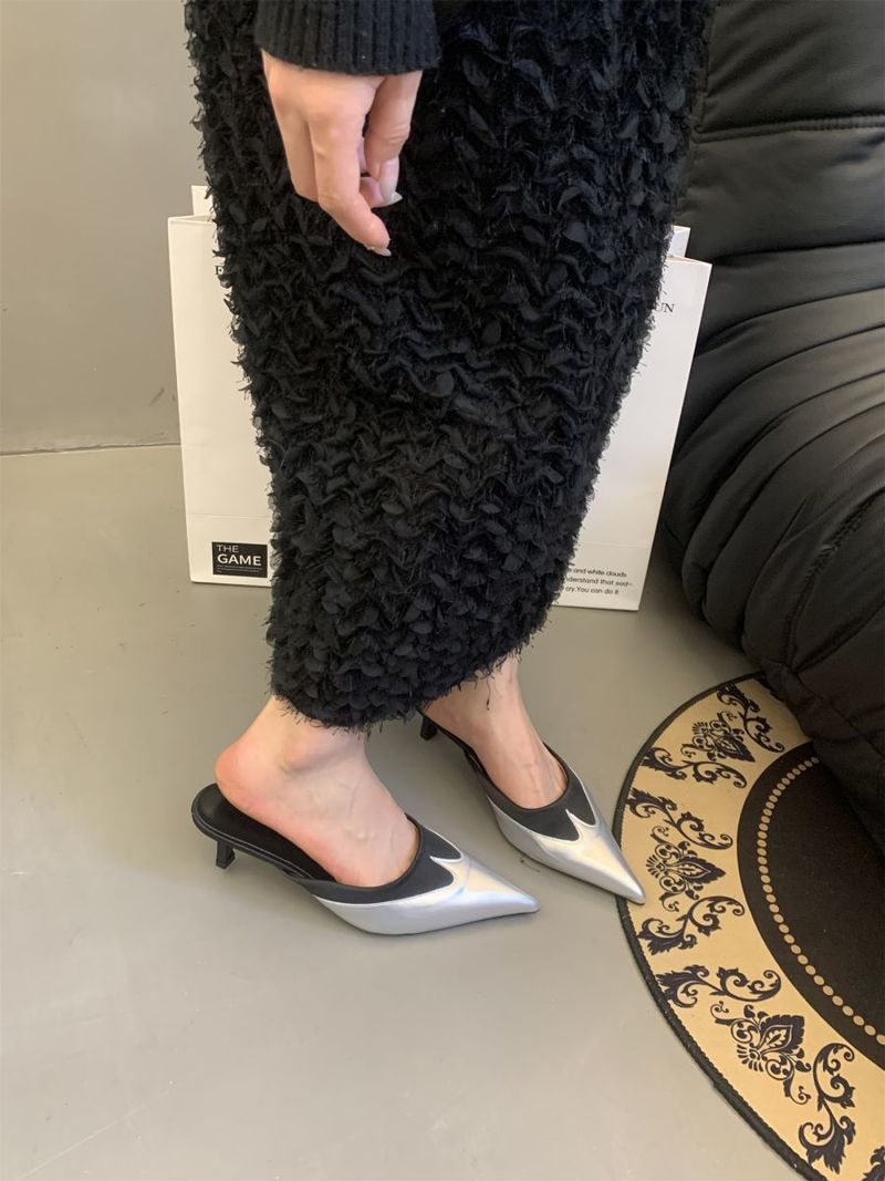 Scarpe pigre MÜ Ller con blocchi di colore 2025, nuove pantofole Baotou fresche da donna, design snellente primaverile, versatili per_voghion.com