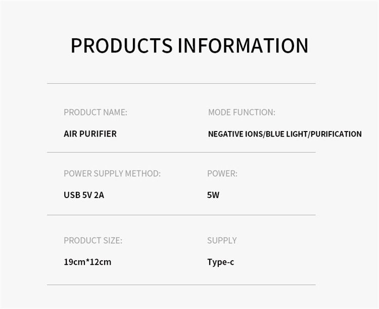 USB-Luftreiniger mit Negativ-Ionen-Technologie – Entfernt Rauch, Gerüche und Formaldehyd, ideal für den Heimgebrauch_voghion.com
