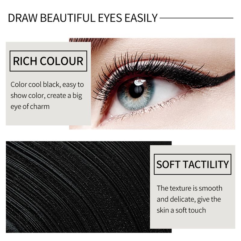 MISSROSE Makeup Matte Waterproof Not Easy To Smudge Black Single Head Solid Eyeliner Female Eyeliner_voghion.com