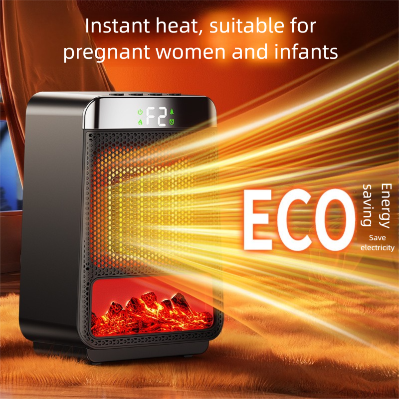 New 3D Dynamic Flame Home Silent Energy-saving PTC Fast Heating Atmosphere Light Electric Heater_voghion.com