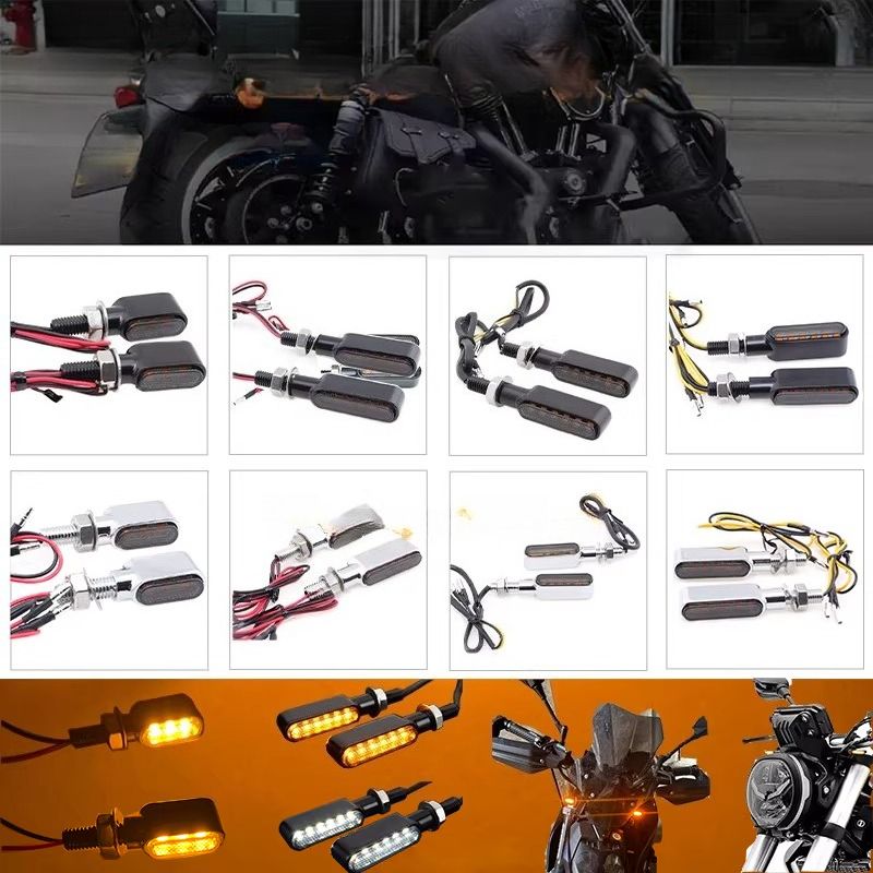 Mini LED Motorcycle Turn Signal Indicator DRL Daytime Running Light For For Harley 883 1200 48 750,Universal For 12V Singal Lamp_voghion.com