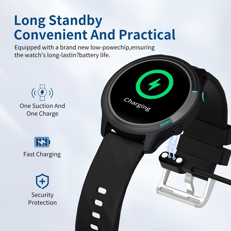 Montre intelligente européenne et américaine Z123, grand écran de 1,52 pouce, appel Bluetooth longue portée, contrôle de santé, montre de sport_voghion.com