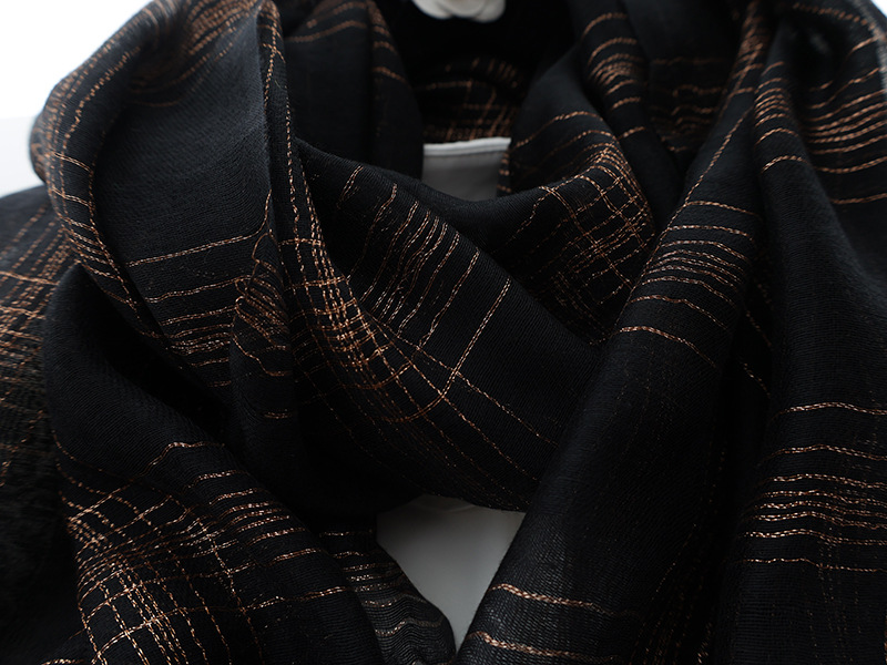 r autumn and winter new version of silk blended scarf female mulberry silk gold and silver silk long shawl dual-use silk scarf_voghion.com