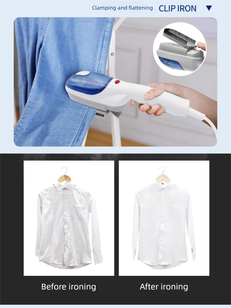 Student Handheld Steamer, Mini Garment Steamer For Dormitory, Portable Steam Brush Iron For Travel & Home_voghion.com