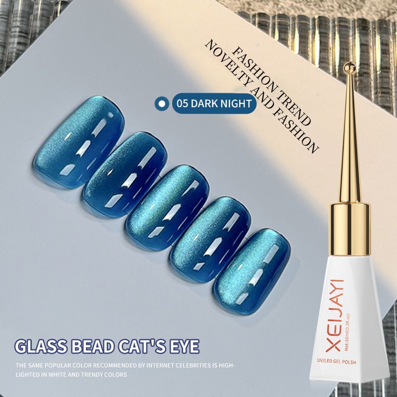 Nail Art & Tools Smalto per unghie in porcellana bianca con perline di vetro effetto occhio di gatto, nuovo autunno e inverno, popolare smalto per unghie effetto occhio di gatto bianco chiaro di luna, uso in salone_voghion.com