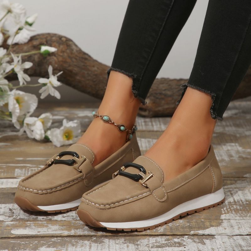 Fashion Fit Single für Frauen 24 neue runde Zehenpartie Mode lässig Plus Size Le Fu Dou Schuhe kleiner Duftstil_voghion.com