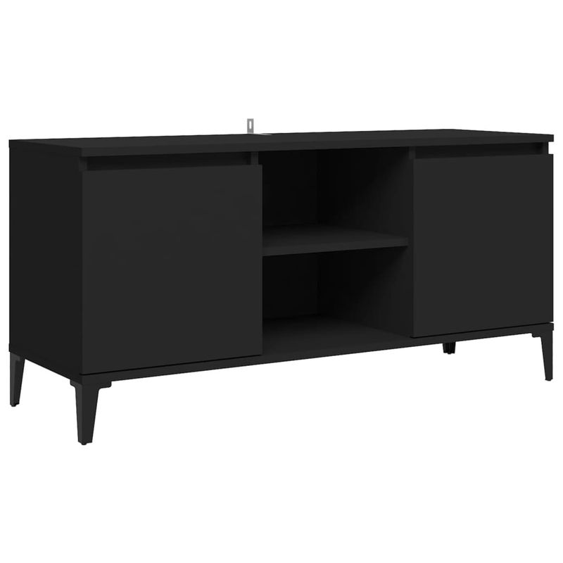 TV-Schrank Mit Metallbeinen Schwarz 103,5x35x50 Cm_voghion.com
