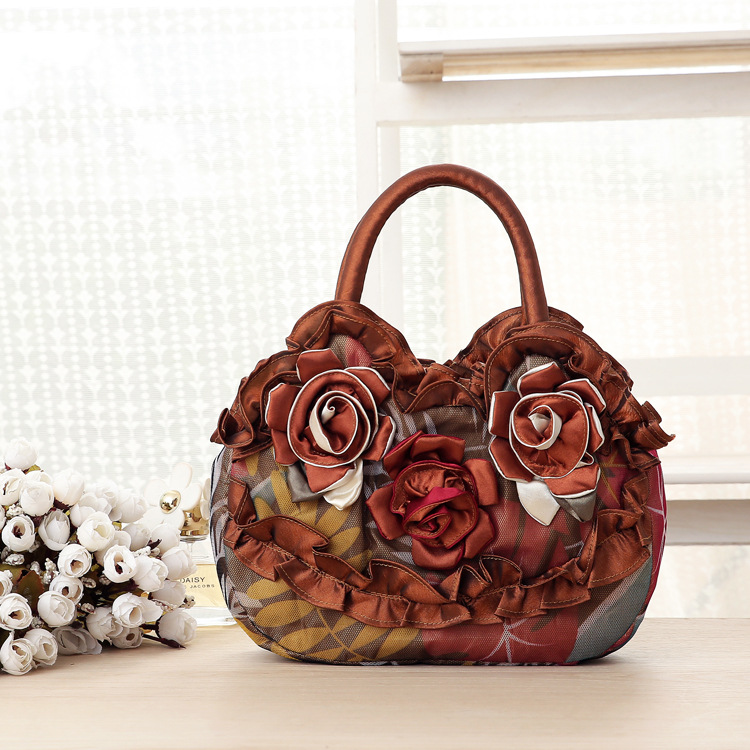 Mittelgroße neue Schlüsseltasche für Damen, koreanische Version der Damenhandtasche, einfarbige Damenhandtasche mit Reißverschluss aus Spitze._voghion.com