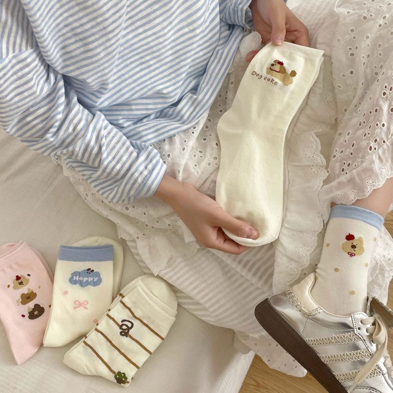 Chaussettes mi-mollet rayées pour filles, nouvelle collection automne/hiver 2025_voghion.com