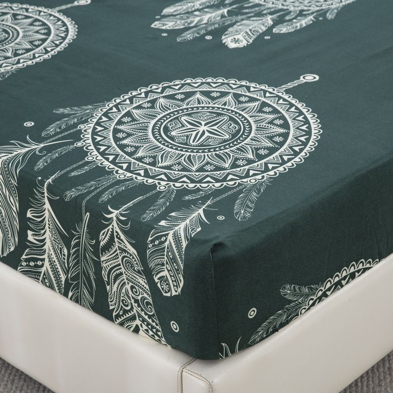 Groene dromenvanger Boheemse matrashoes Polyester huidvriendelijk hoeslaken Matrasbeschermer Hoeslaken_voghion.com