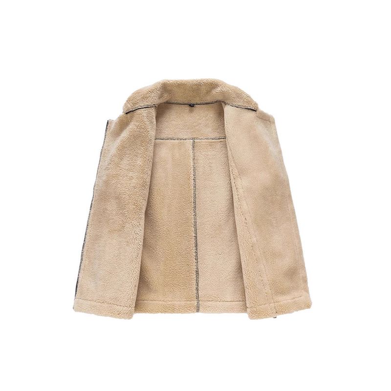 Men's Cotton Shoulder Thick Jacket Trend Autumn Winter New Item Deer Fur Vest Men's Lightweight And Warm_voghion.com