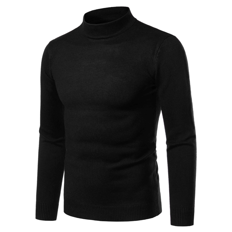 Maglieria pullover da uomo nera di tendenza moda autunno e inverno_voghion.com