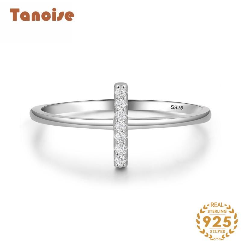 Tancise klassischer Zirkon-Silberring für Damen, Schmuck, Hochzeit, Versprechen, Party, Geschenk_voghion.com
