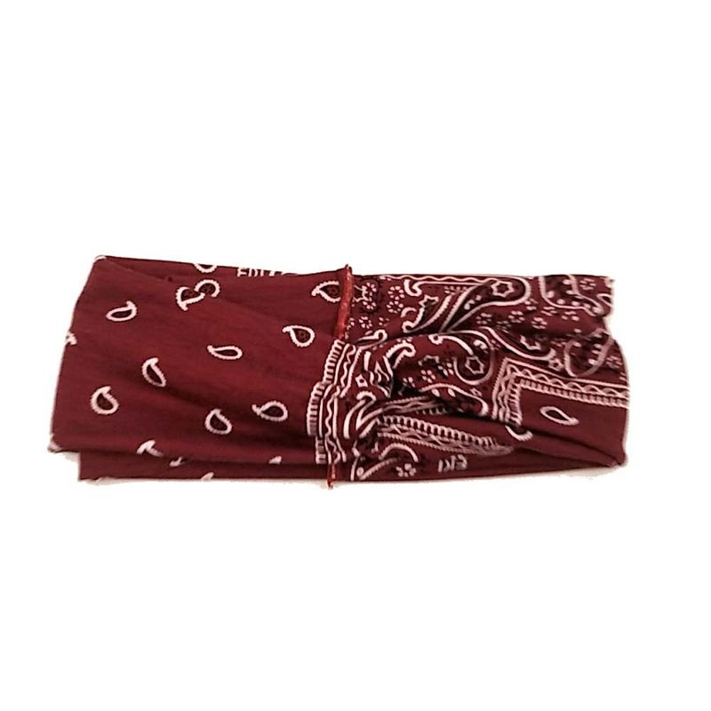 Unisex Wide Edge Vintage Cashew Print Cross Headband Temperament Sports Headband With Face Wash Headband Tide_voghion.com