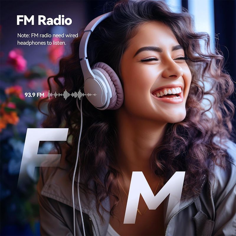 MP3 player de 1,8 polegadas Bluetooth 5.4 Walkman portátil compatível com gravação de e-books Rádio FM Player de música Cartão TF expansível_voghion.com