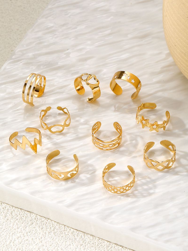 Star & Moon Foot Jewelry Set – 10-Piece Beach Anklet Collection For Women (High-Quality Alloy, Open Design)_voghion.com