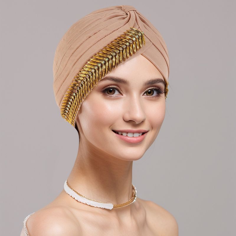 Muslim headscarf Stylish stretch breathable watermelon hat with side diamond hat for women_voghion.com