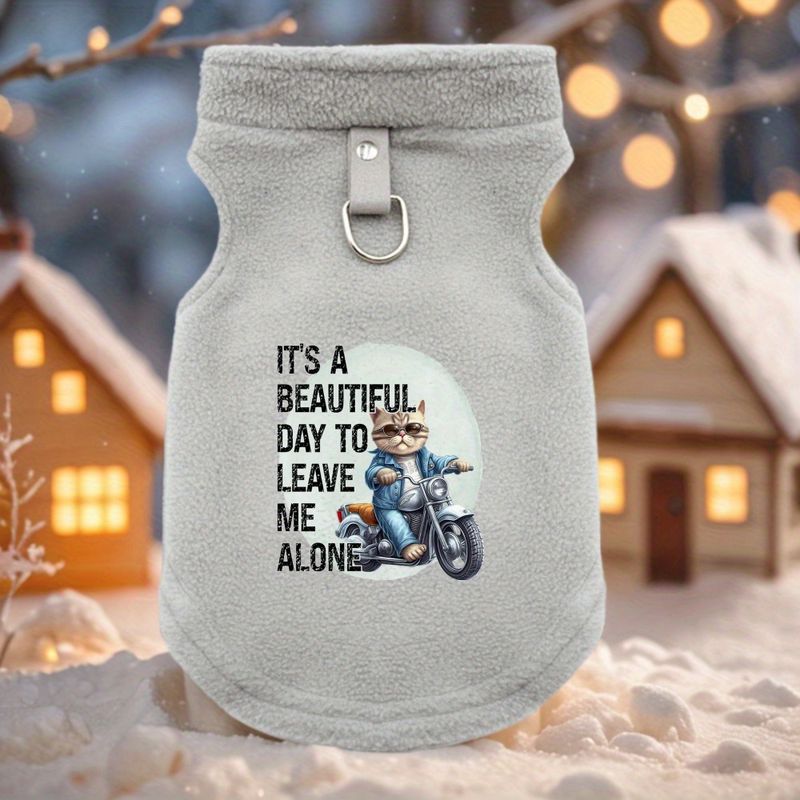 Winter Cat Dog Coat Jacket Soft Warm Fleece Pet Vest With Heart, For French Bulldog, Pug, Small To Medium Dogs Cat Cold Weather Cozy Dog_voghion.com