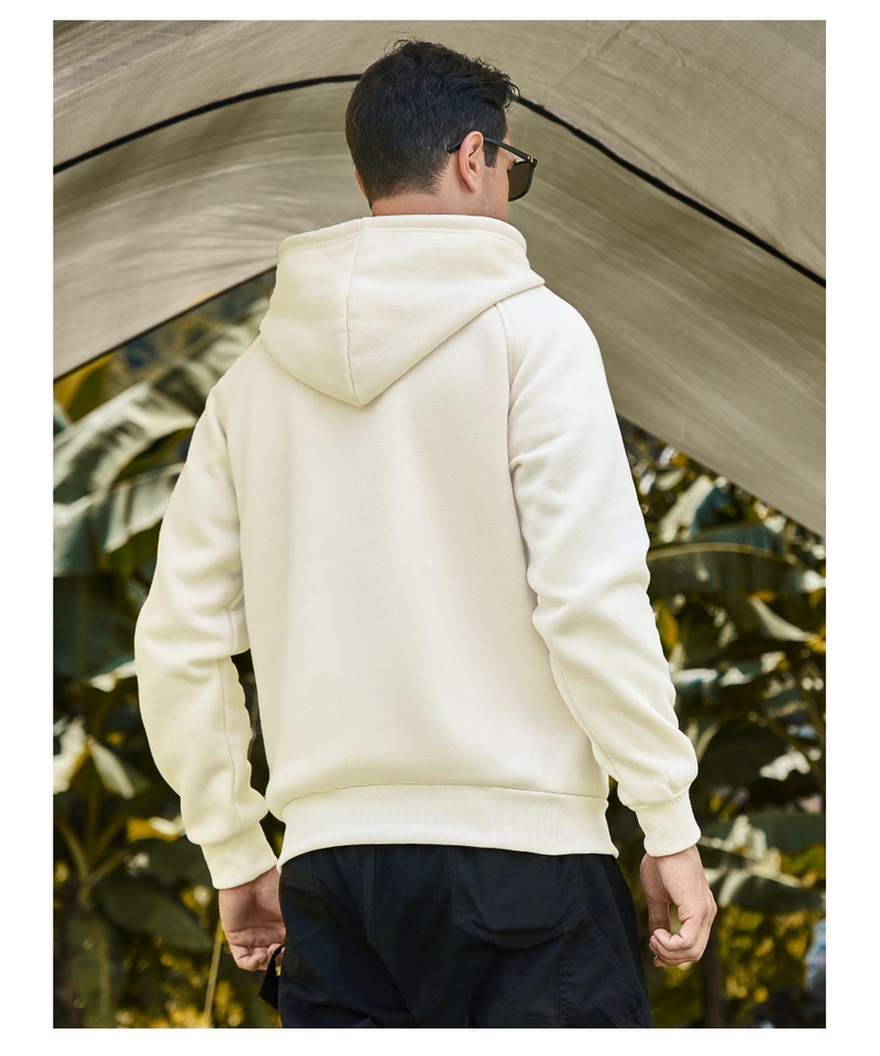 Autunno e inverno New Street Fighter Loose Blank Fleece Maglione con cappuccio a maniche larghe alla moda da uomo_voghion.com