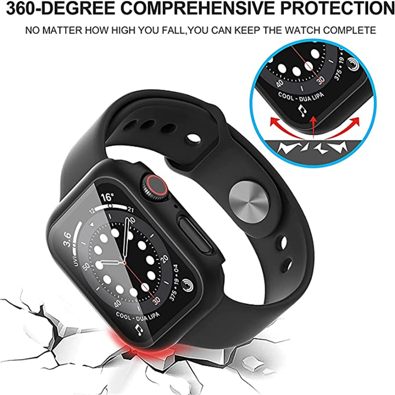 Glas + Abdeckung für Apple Watch Gehäuse 45 mm/41 mm/40 mm/44 mm/42 mm/38 IWatch Serie 4 5 6 SE 7 8 Displayschutzfolie Apple Watch Zubehör_voghion.com