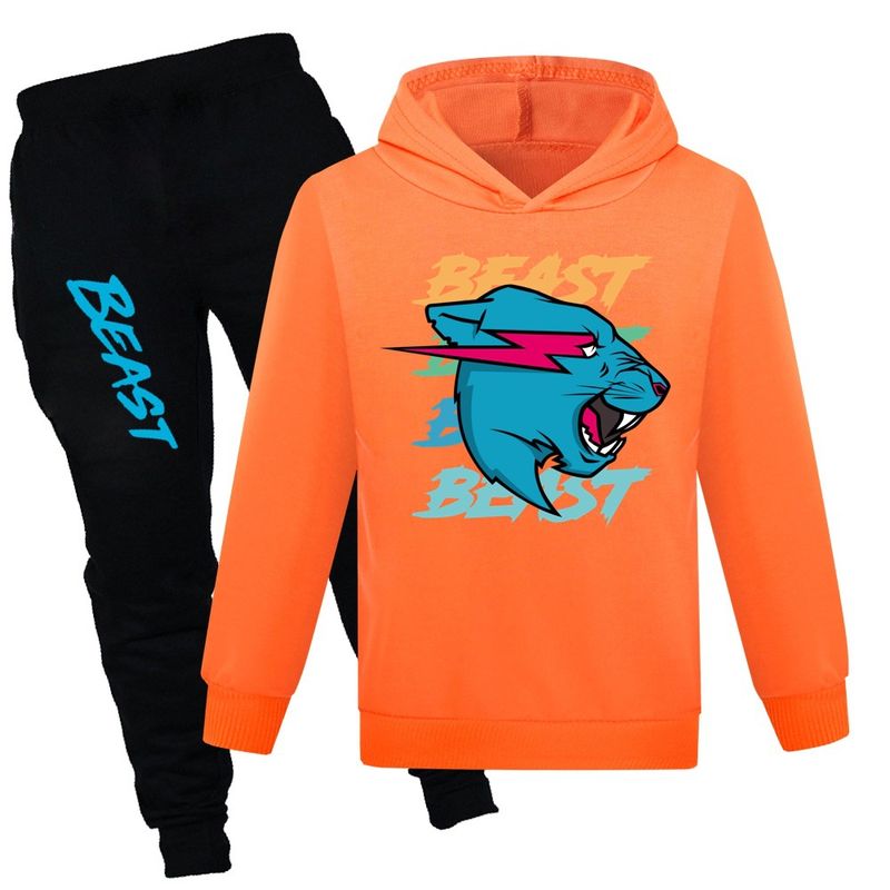 Boys And Girls Spring & Fall Sweatshirt + Pants Set 2775_voghion.com