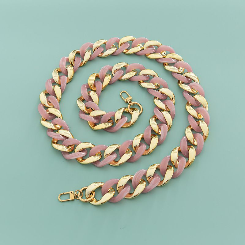Großer, 4 cm x 3,3 cm, trendiger, rutschfester DIY-Kettenriemen aus exquisitem Harzacryl, breiter Schultergurt für Taschen_voghion.com