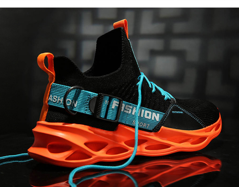 Herrenschuhe Klingenschuhe Fischschuppen-Sportschuhe Neue Herren-Laufschuhe fliegende gewebte atmungsaktive Freizeitsportschuhe_voghion.com