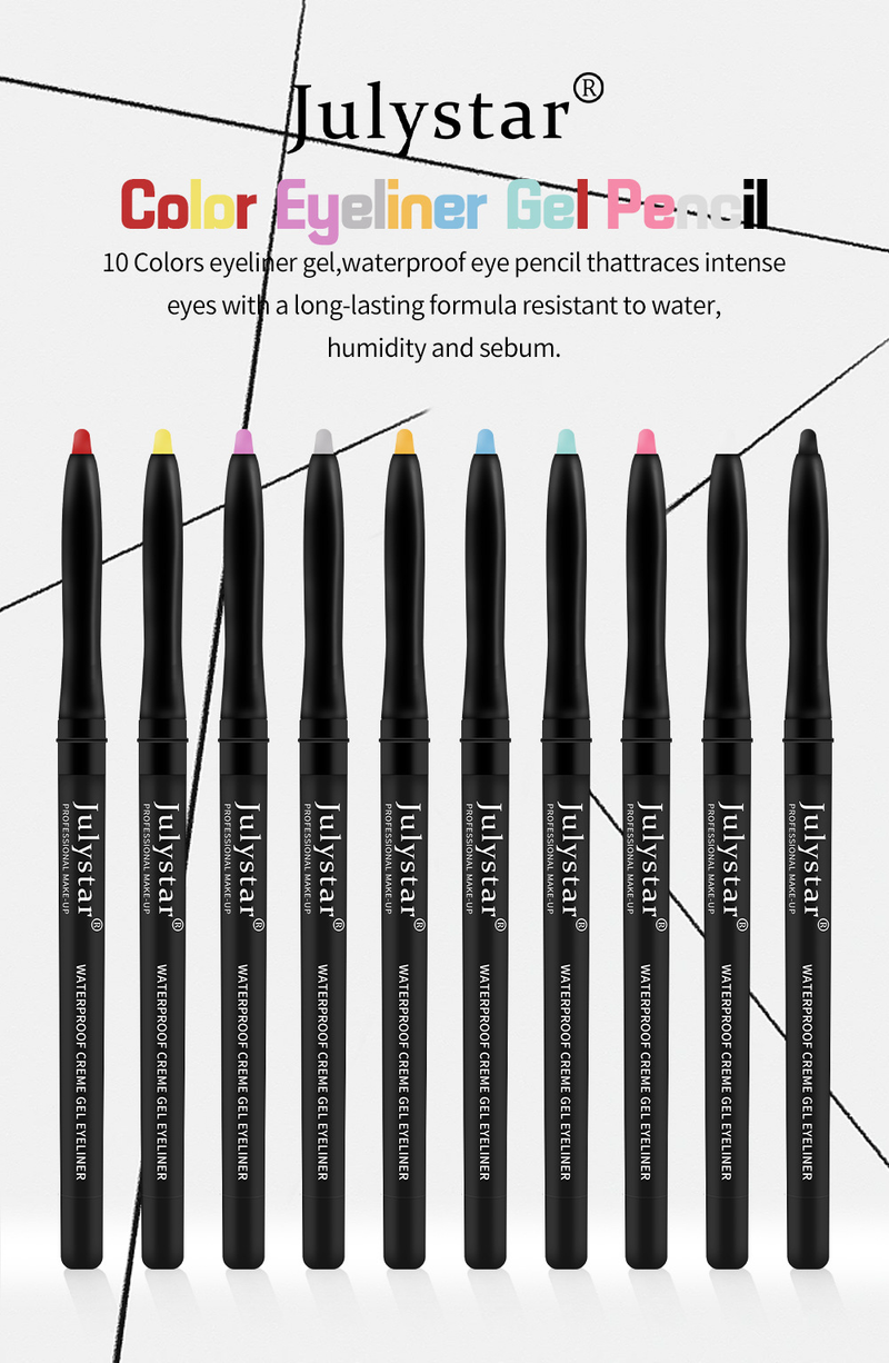 Julystar color gel waterproof and oil proof pen durable eyeliner_voghion.com