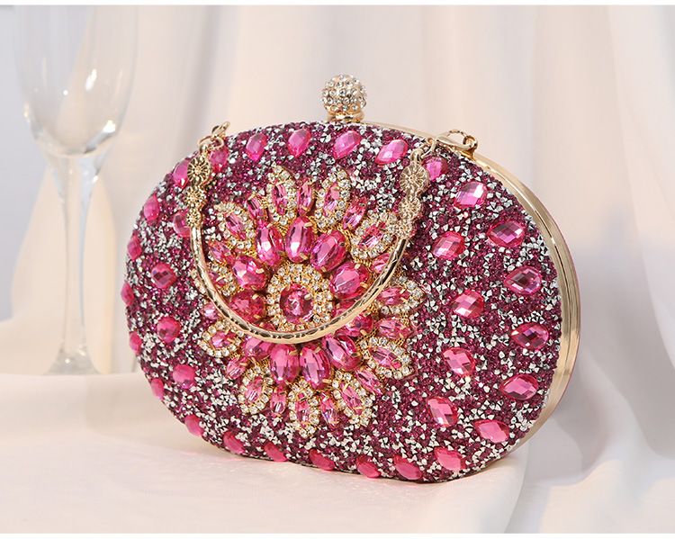 Bolso de mano de aleación con forma de flor y diamante para cena, para mujer, para vestido de celebridad, banquete_voghion.com