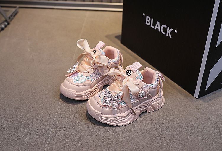 Mother & Kids Sneakers Baby Girl Princess Soft Sole Fashion Shoes Sequin Butterfly Shoes_voghion.com
