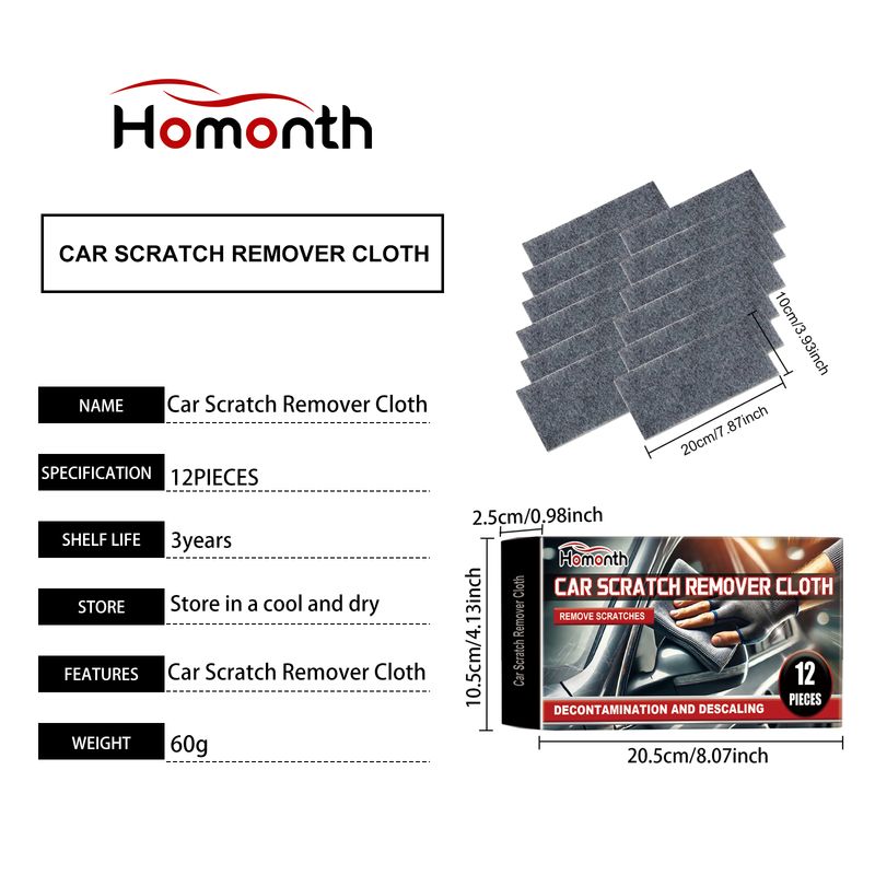 Homonth Car Scratch Remover Cloth, Car Scratch Repair Cloth Quick Scratch Repair Convenient Cloth_voghion.com